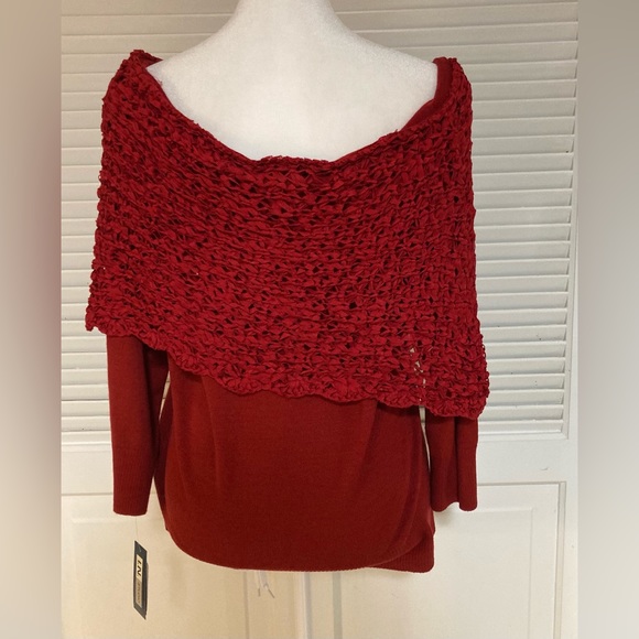 NWT I.N. Studio Maroon Sweater Size XL - Picture 5 of 9